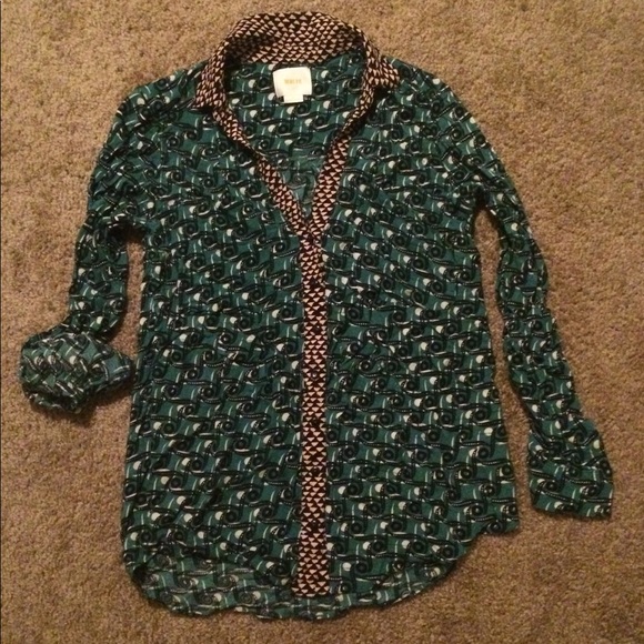 Anthropology Maeve Size 10 Button Down - Picture 1 of 4